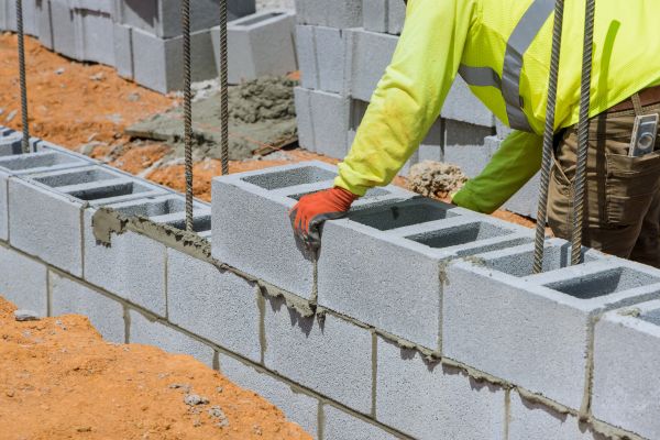 Concrete Blocks Installation in Huntersville