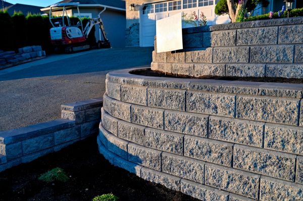 Stone Retaining Wall Repair in Huntersville