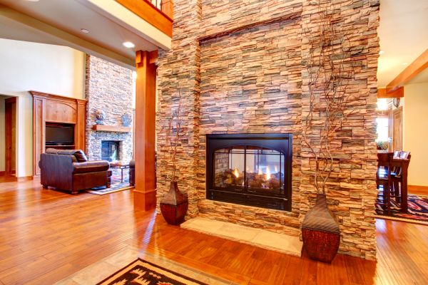 Stone Hearth Installation in Huntersville